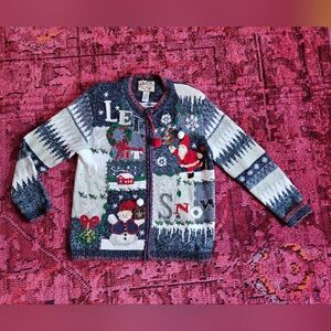 Heirloom Collection Vintage Christmas Sweater with "Let It Snow"  S